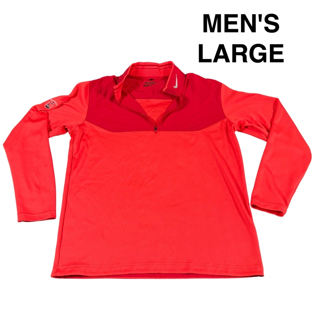 Nike Golf‎ Tour Performance Dri-FIT Quarter Zip Pullover Mens Large Red Training